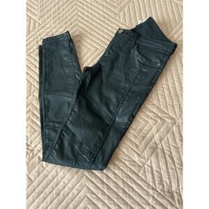 Current/Elliot Black"the Sweeney ankle skinny" Coated Cotton Blend Jeans SZ 27